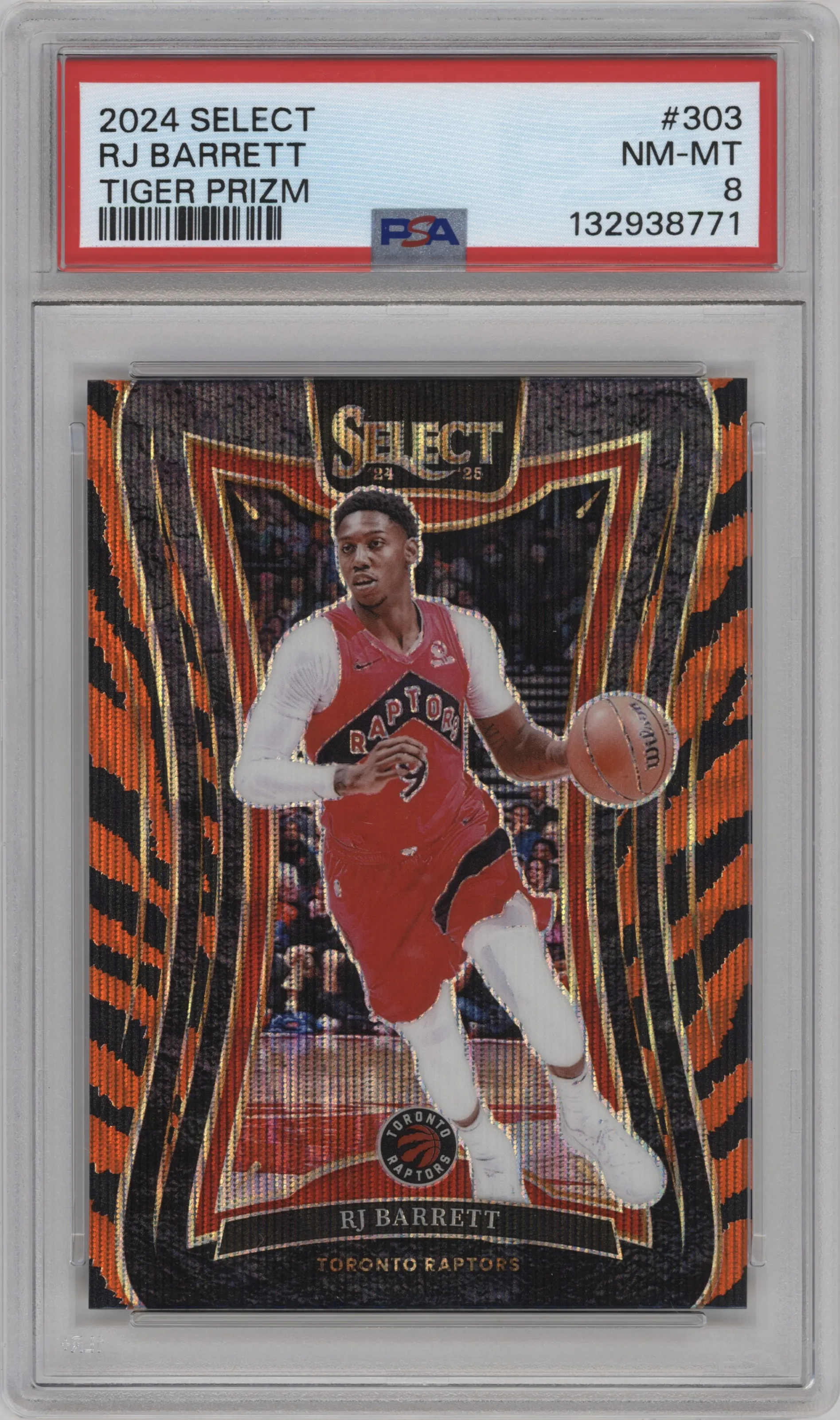 2024 Panini Select Mezzanine RJ Barrett Tiger PSA 8