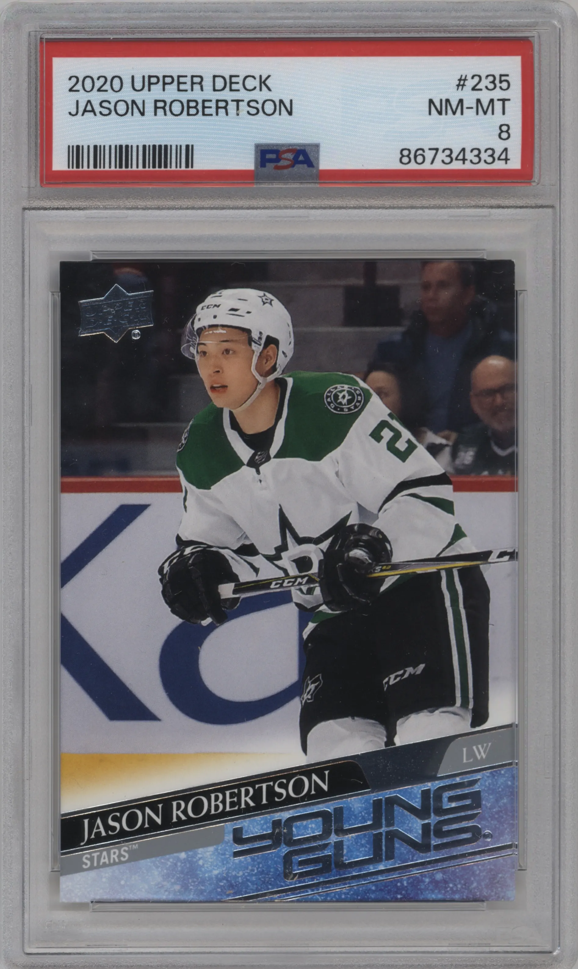 2020 Upper Deck Series 1 Young Guns Jason Robertson #235 PSA 8