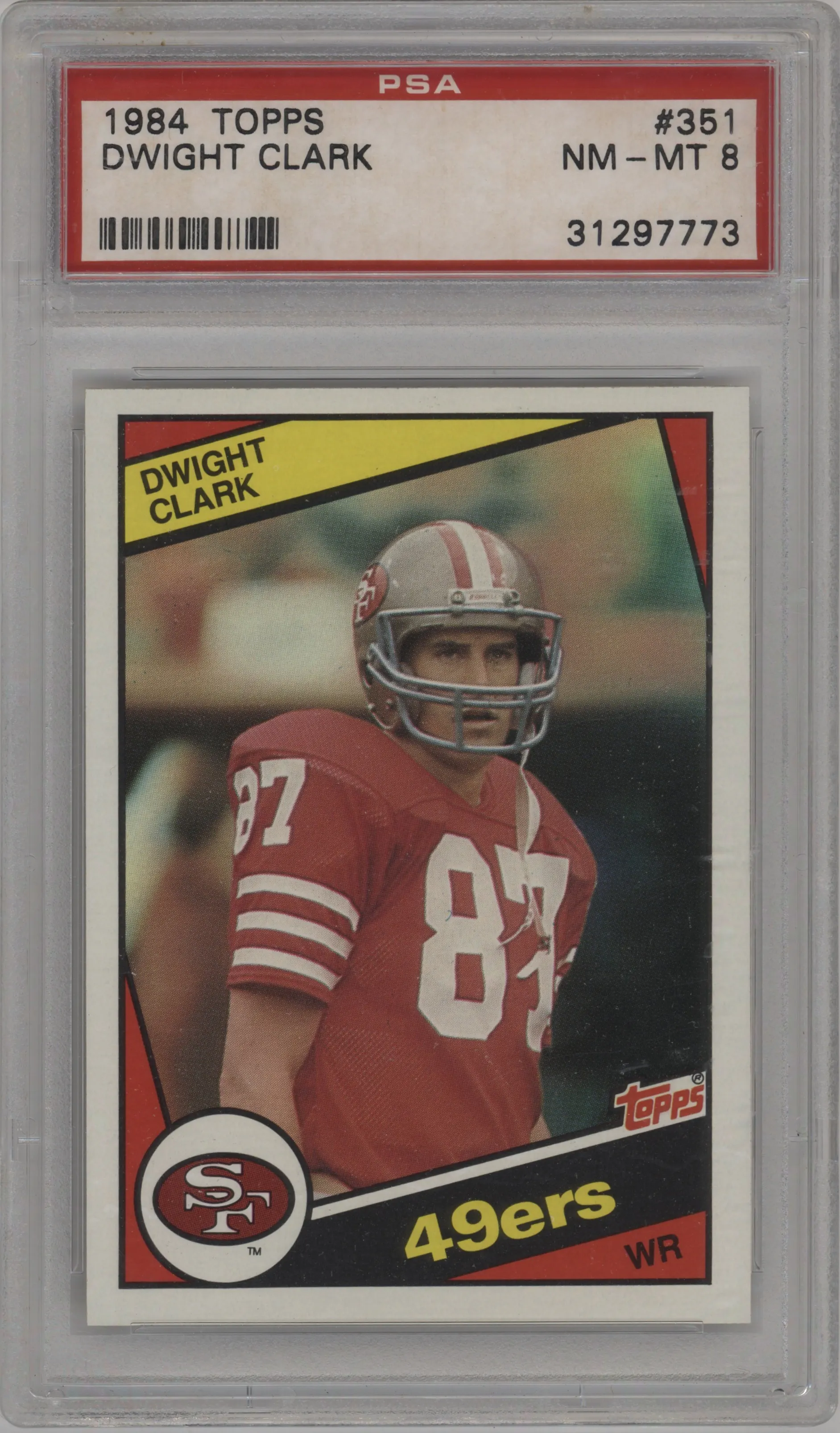 1984 Topps Dwight Clark PSA 8