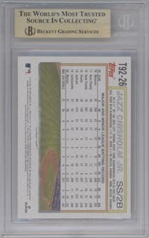 Jazz Chisholm Jr. from the 2021 Topps Update set graded by Beckett and given an overall grade of 9.5.