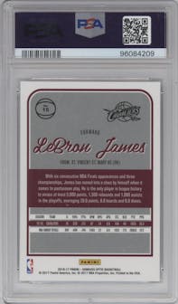 LeBron James from the 2016-17 Panini Donruss Optic set graded by PSA and given an overall grade of 10.