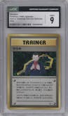 Giovanni from the 1999 Pokemon JPN set graded by CSG and given an overall grade of 9.