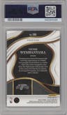 Victor Wembanyama from the 2023-24 Panini Select  set featuring a Silver parallel graded by PSA and given an overall grade of 10.