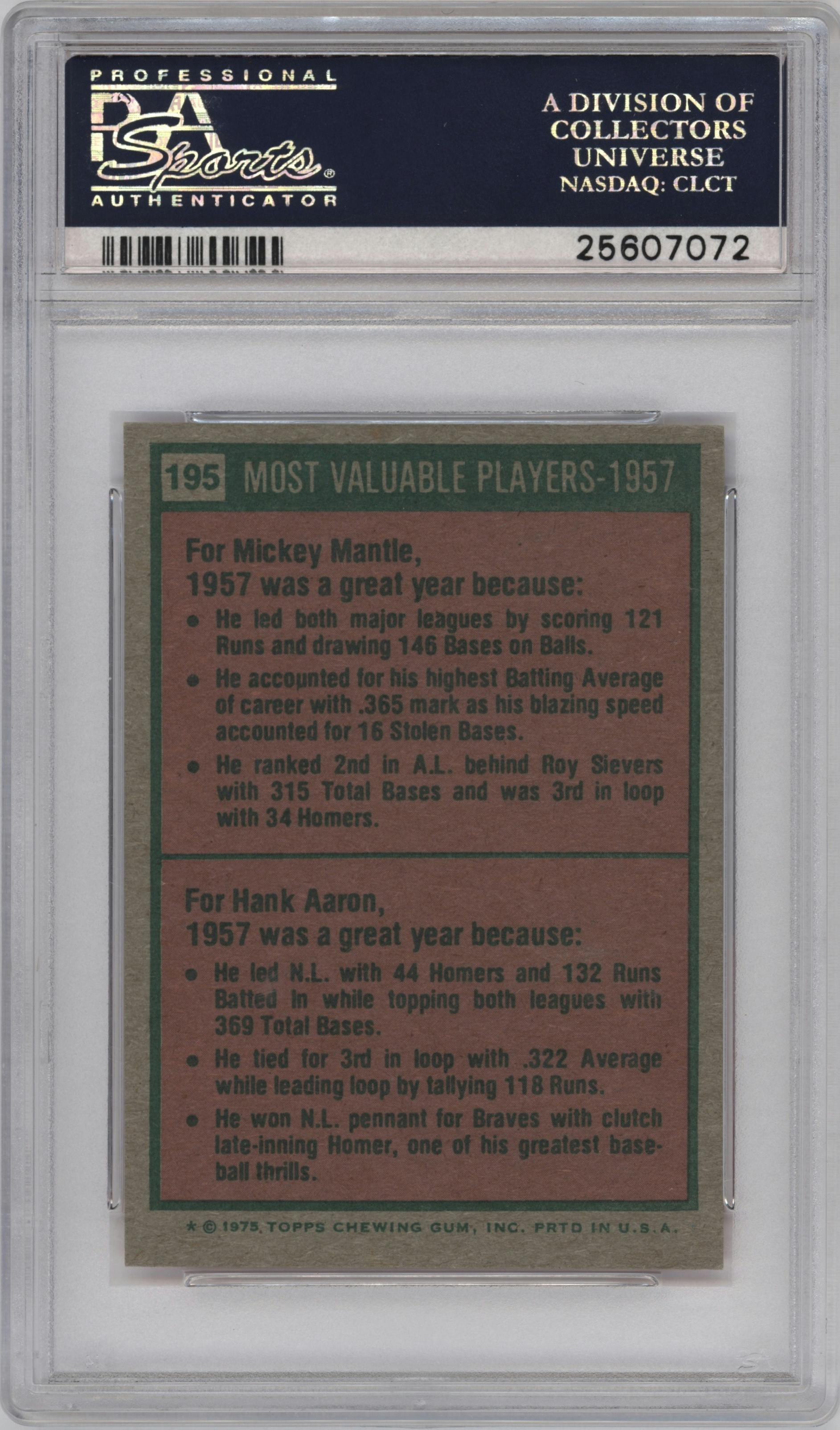 Mickey Mantle/Hank Aaron