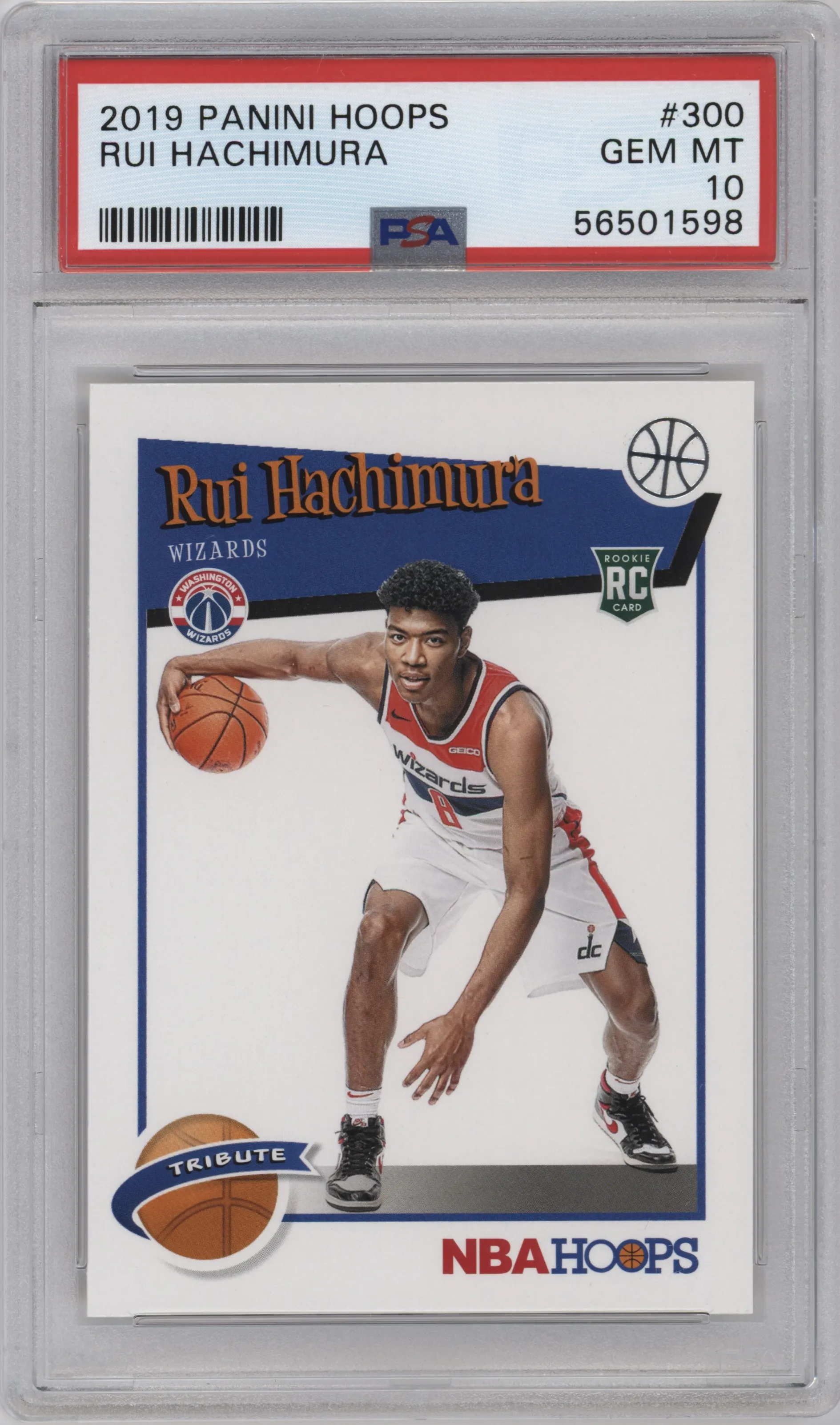 2019 Panini NBA Hoops Tribute Rui Hachimura PSA 10