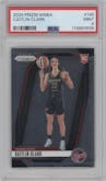 Caitlin Clark from the 2024 Panini Prizm WNBA set graded by PSA and given an overall grade of 9.