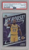 LeBron James from the 2019-20 Panini Donruss Optic set featuring a Holo parallel graded by PSA and given an overall grade of 10.