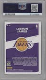 LeBron James from the 2019-20 Panini Donruss Optic set featuring a Holo parallel graded by PSA and given an overall grade of 10.