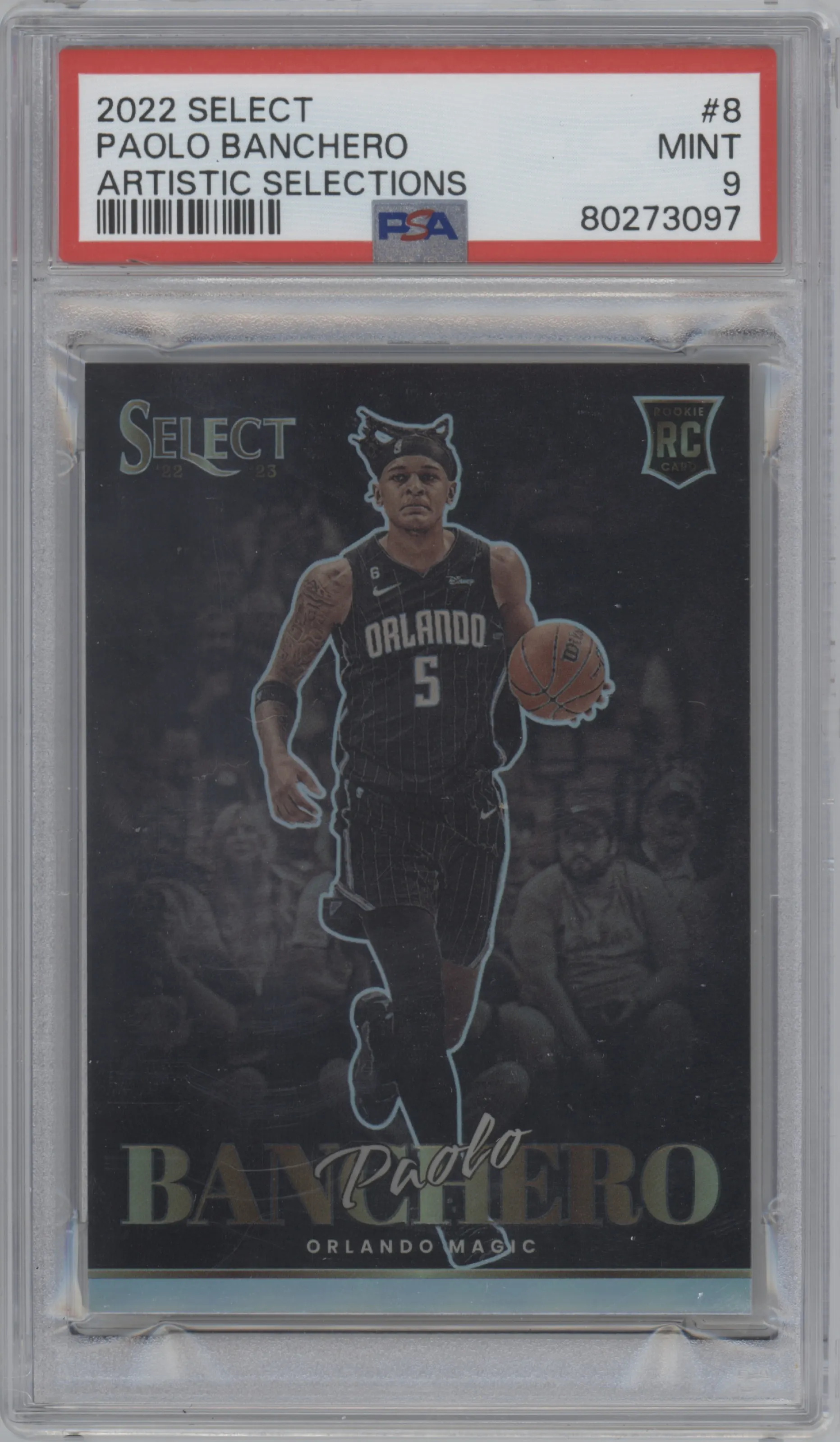 2022 Panini Select Artistic Selections Paolo Banchero PSA 9