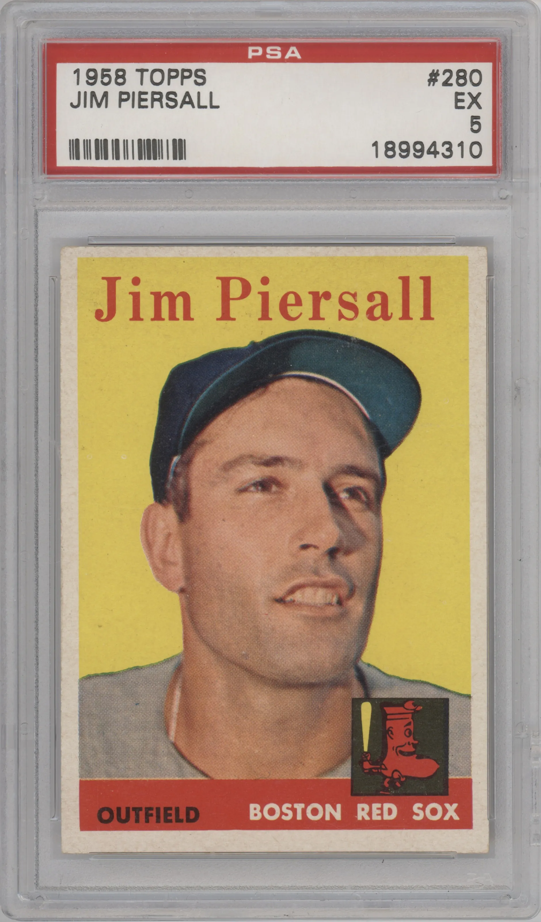 1958 Topps Jim Piersall #280 PSA 5