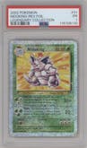 Nidoking from the 2002 Pokemon  set graded by PSA and given an overall grade of 1.