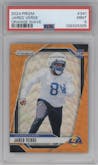 Jared Verse from the 2024 Panini Prizm set featuring a Orange Wave parallel graded by PSA and given an overall grade of 9.