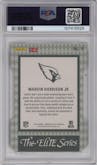 Marvin Harrison Jr. from the 2024 Panini Donruss Elite set featuring a Die-Cut Status  parallel graded by PSA and given an overall grade of 9.