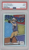 Justin Herbert from the 2022 Panini Prestige set graded by PSA and given an overall grade of 9.