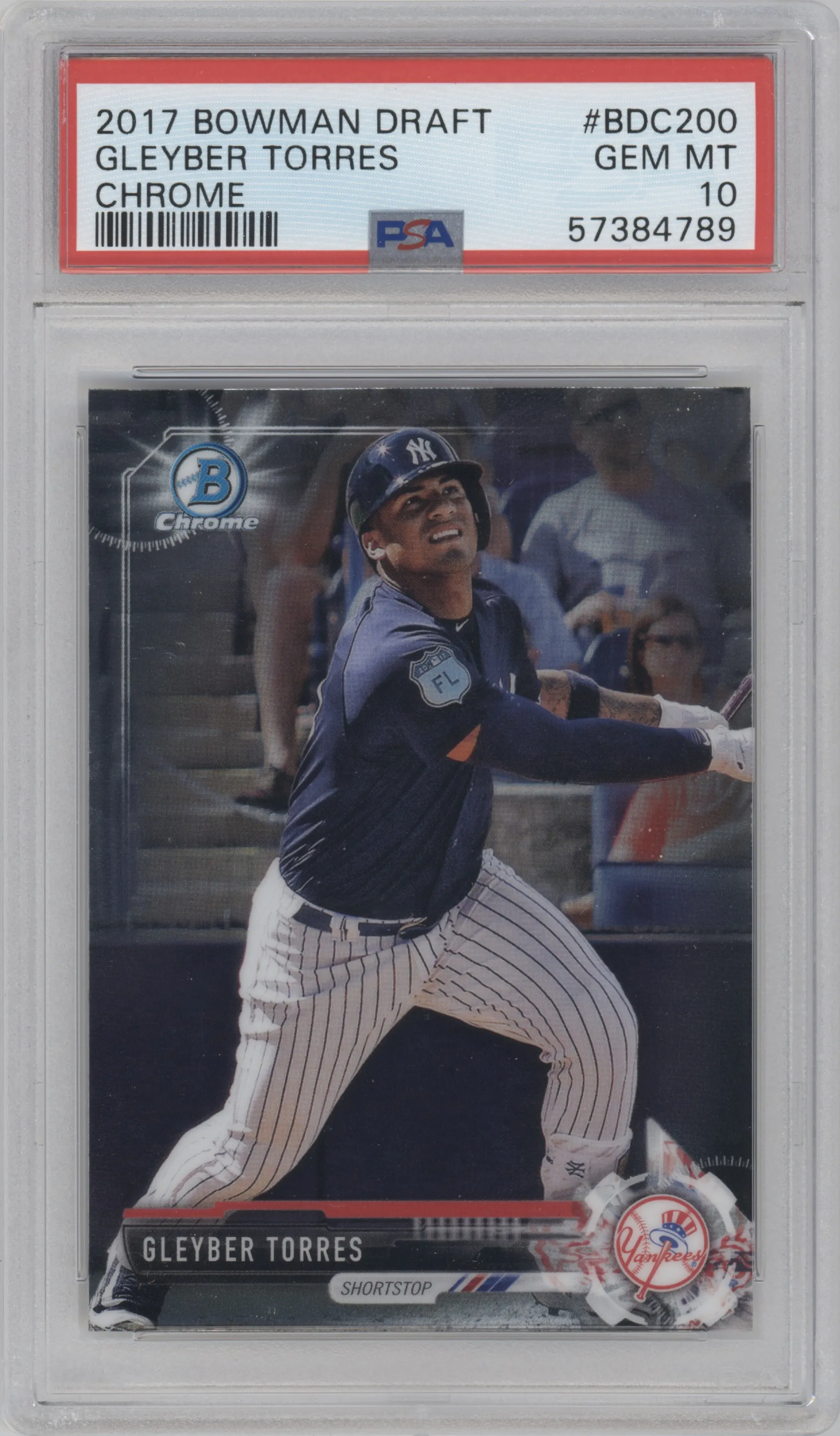 2017 Bowman Draft Chrome Gleyber Torres PSA 10