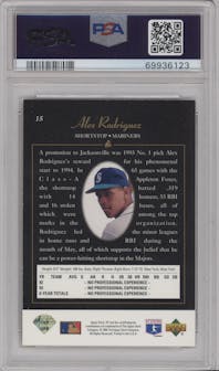 Alex Rodriguez from the 1994 SP set graded by PSA and given an overall grade of 7.