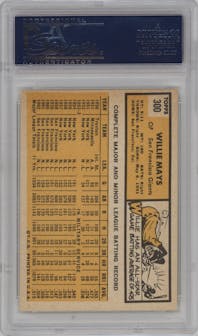Willie Mays from the 1963 Topps set graded by PSA and given an overall grade of 7.5.