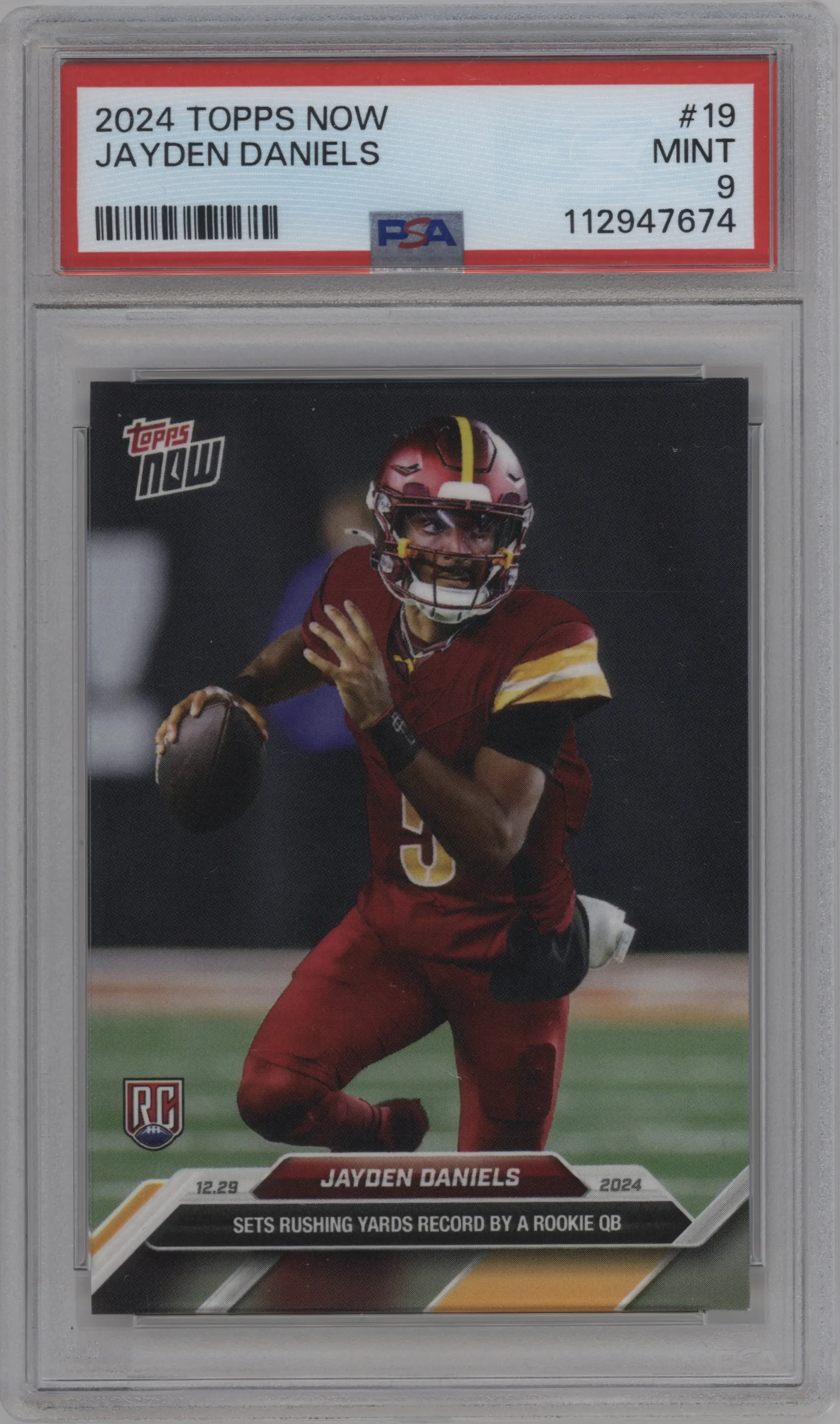 2024 Topps Now Jayden Daniels PSA 9