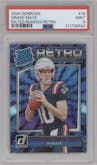 Drake Maye from the 2024 Donruss set graded by PSA and given an overall grade of 9.