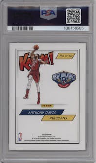 Anthony Davis from the 2018 Panini Kaboom Rewards Multi-Sport set graded by PSA and given an overall grade of 10.