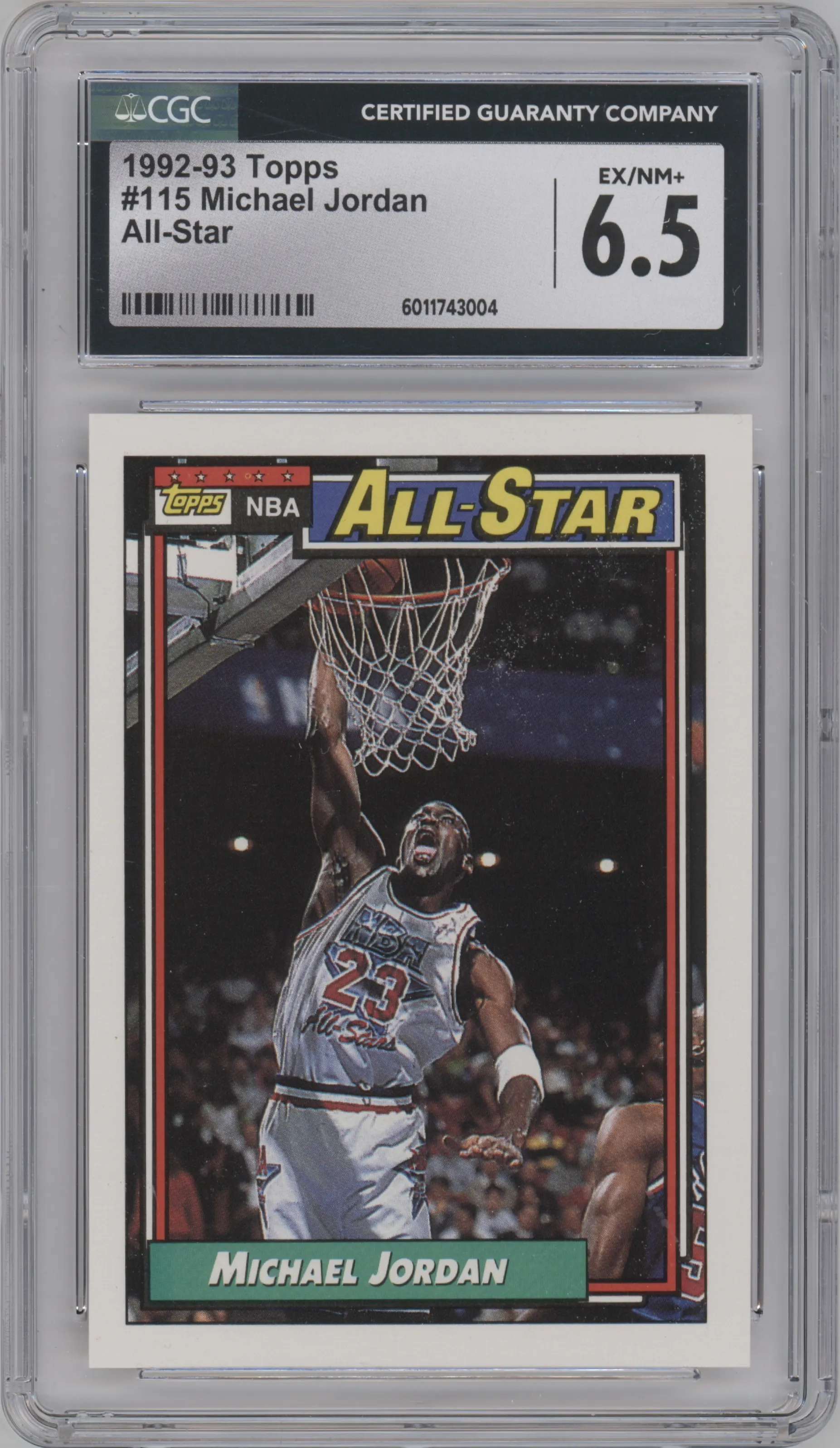 1992 Topps Michael Jordan CGC 6.5