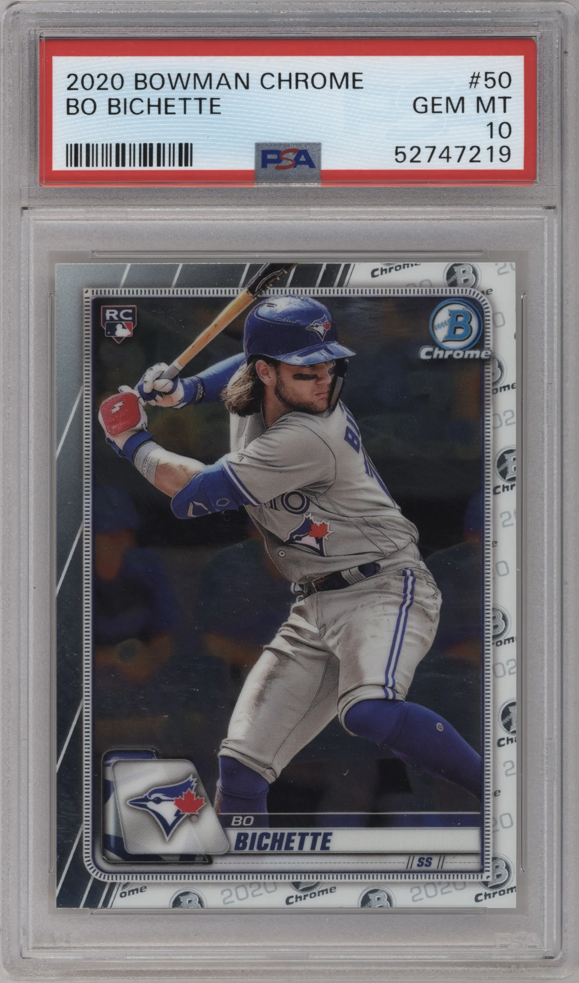 2020 Bowman Chrome Bo Bichette #50 PSA 10