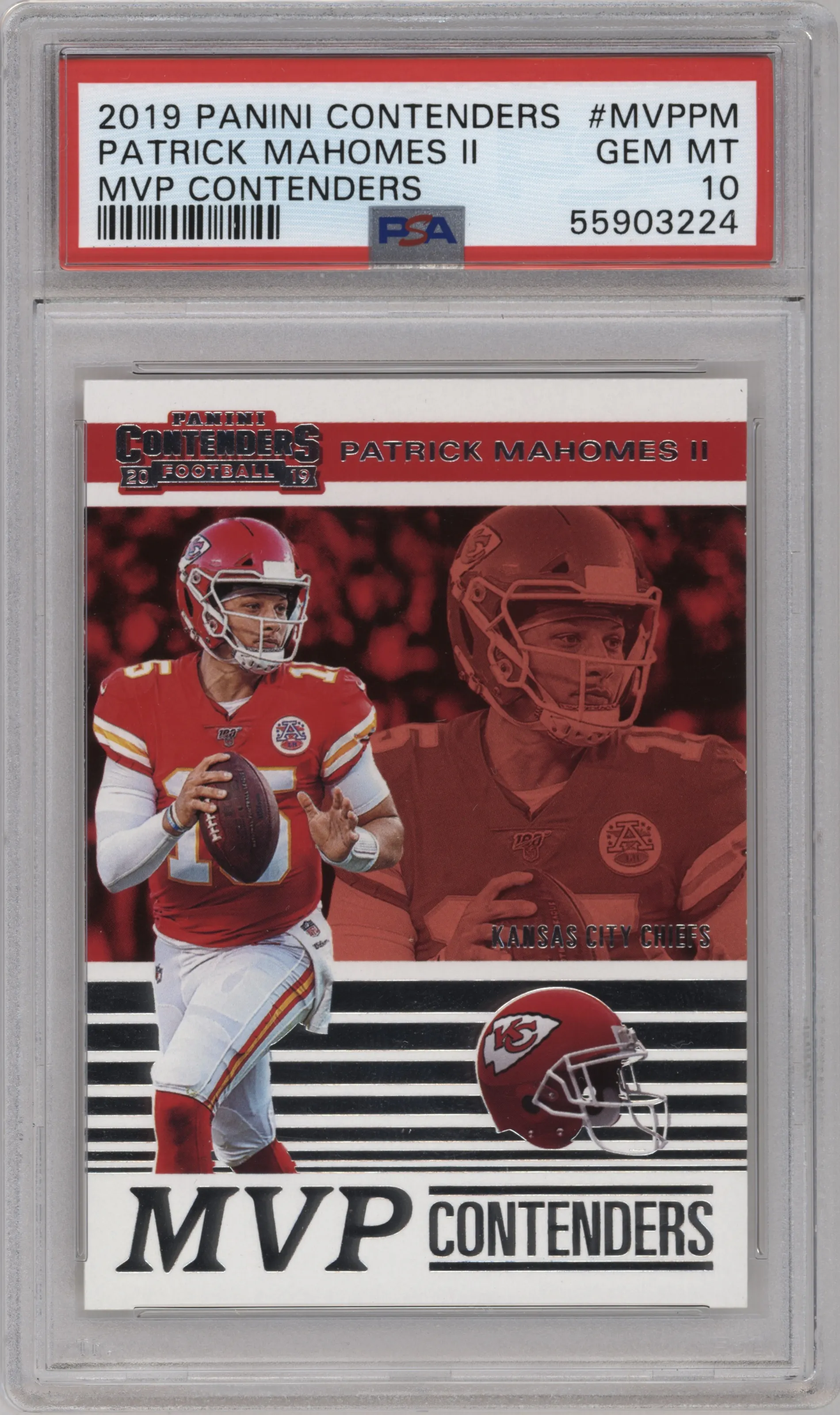 2019 Panini Contenders MVP Contenders Patrick Mahomes II PSA 10