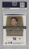 Eli Manning from the 2004 Fleer Genuine set graded by PSA and given an overall grade of 9.