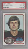 Ken Anderson from the 1976 Topps set graded by PSA and given an overall grade of 8.