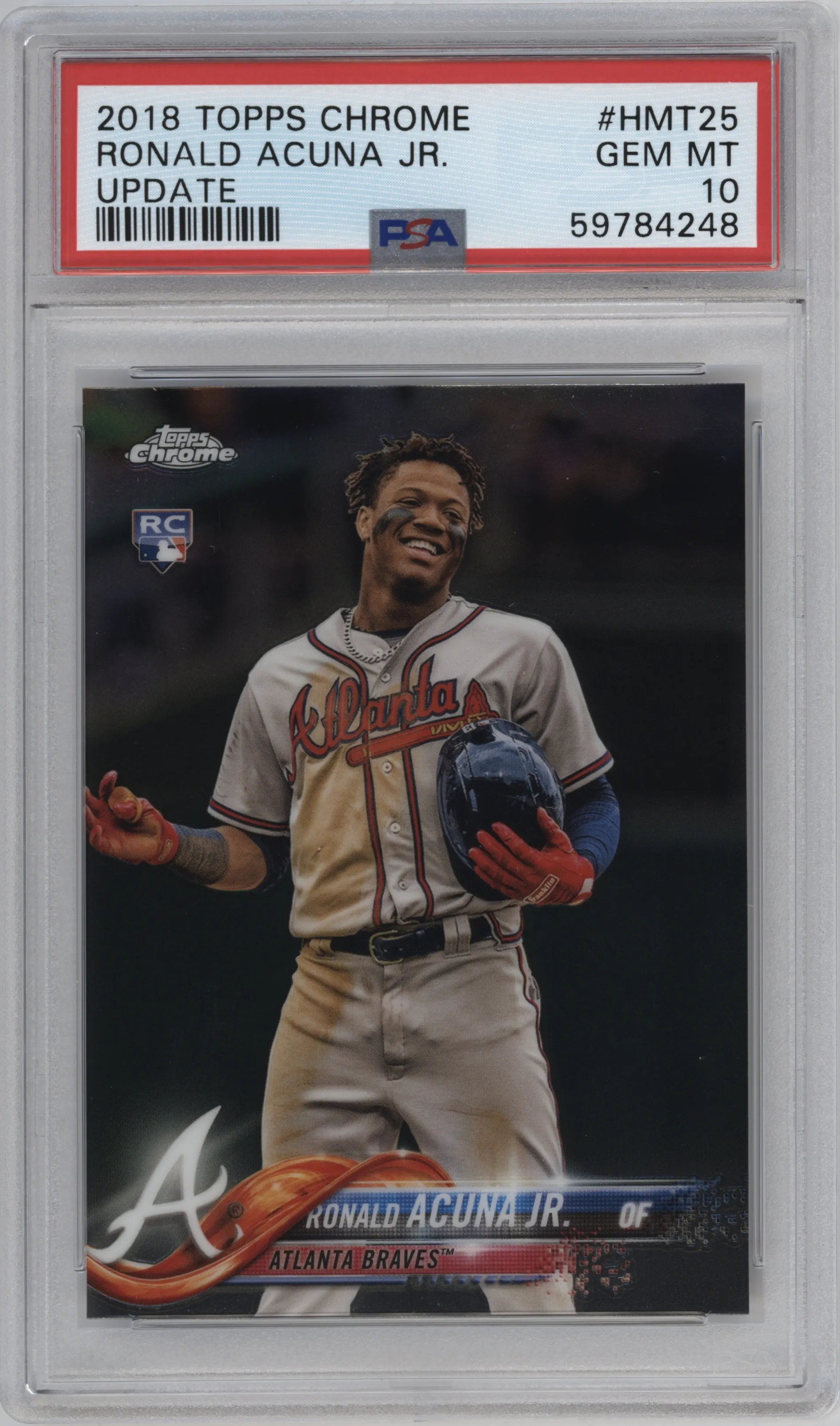 2018 Topps Chrome Update Ronald Acuna Jr. PSA 10