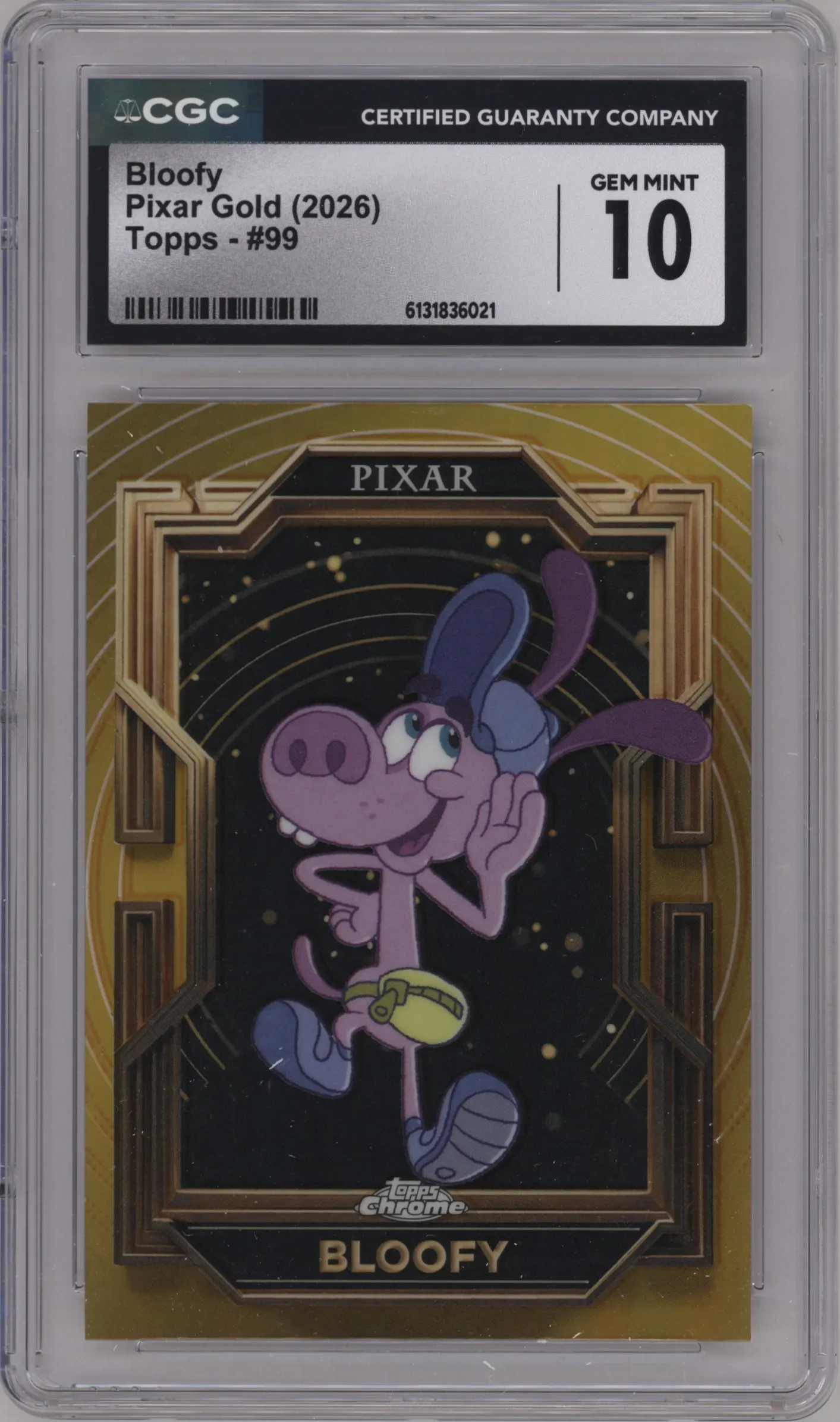 2025 Topps Pixar Gold Bloofy CGC 10