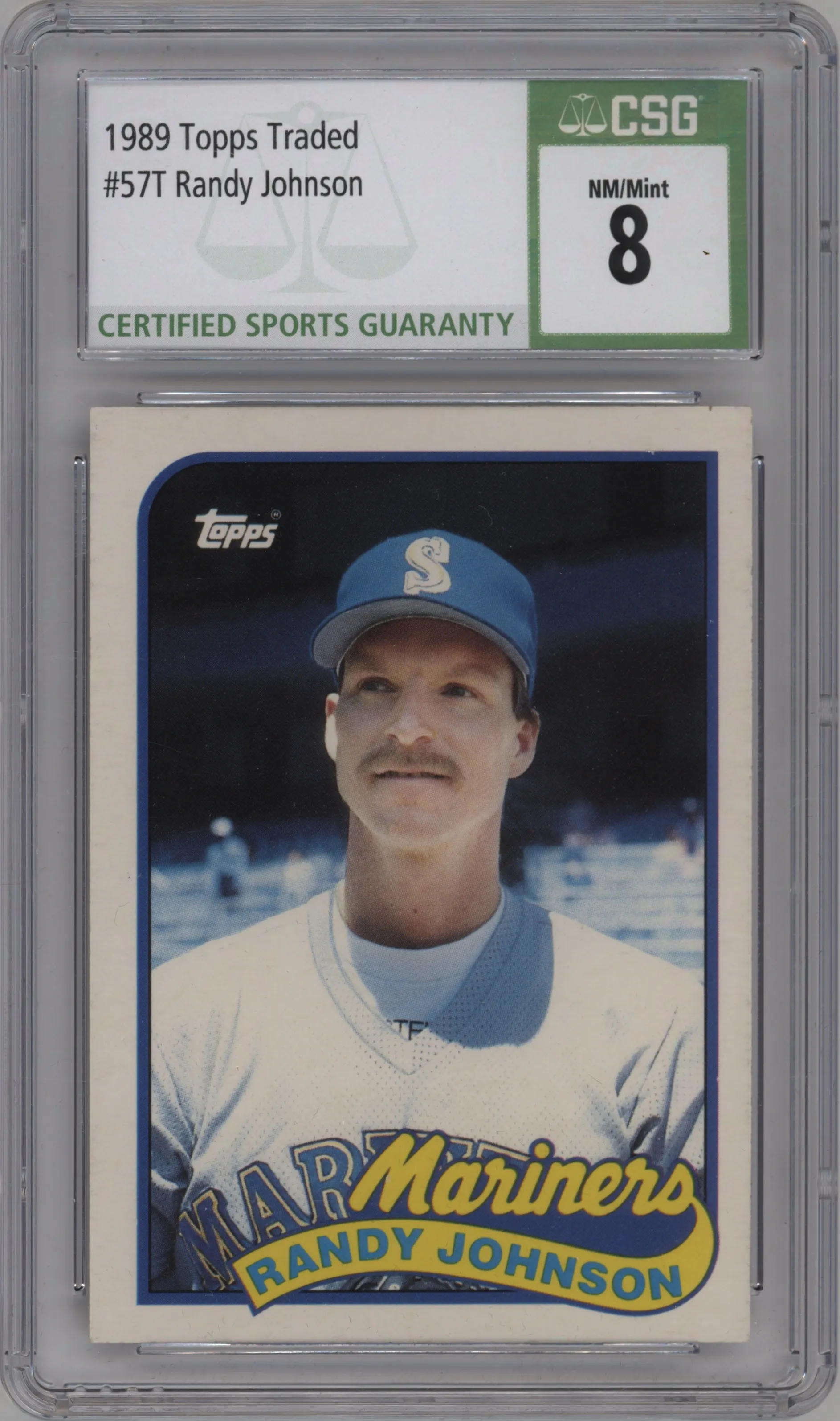 1989 Topps Traded Randy Johnson Tiffany #57T CGC 8