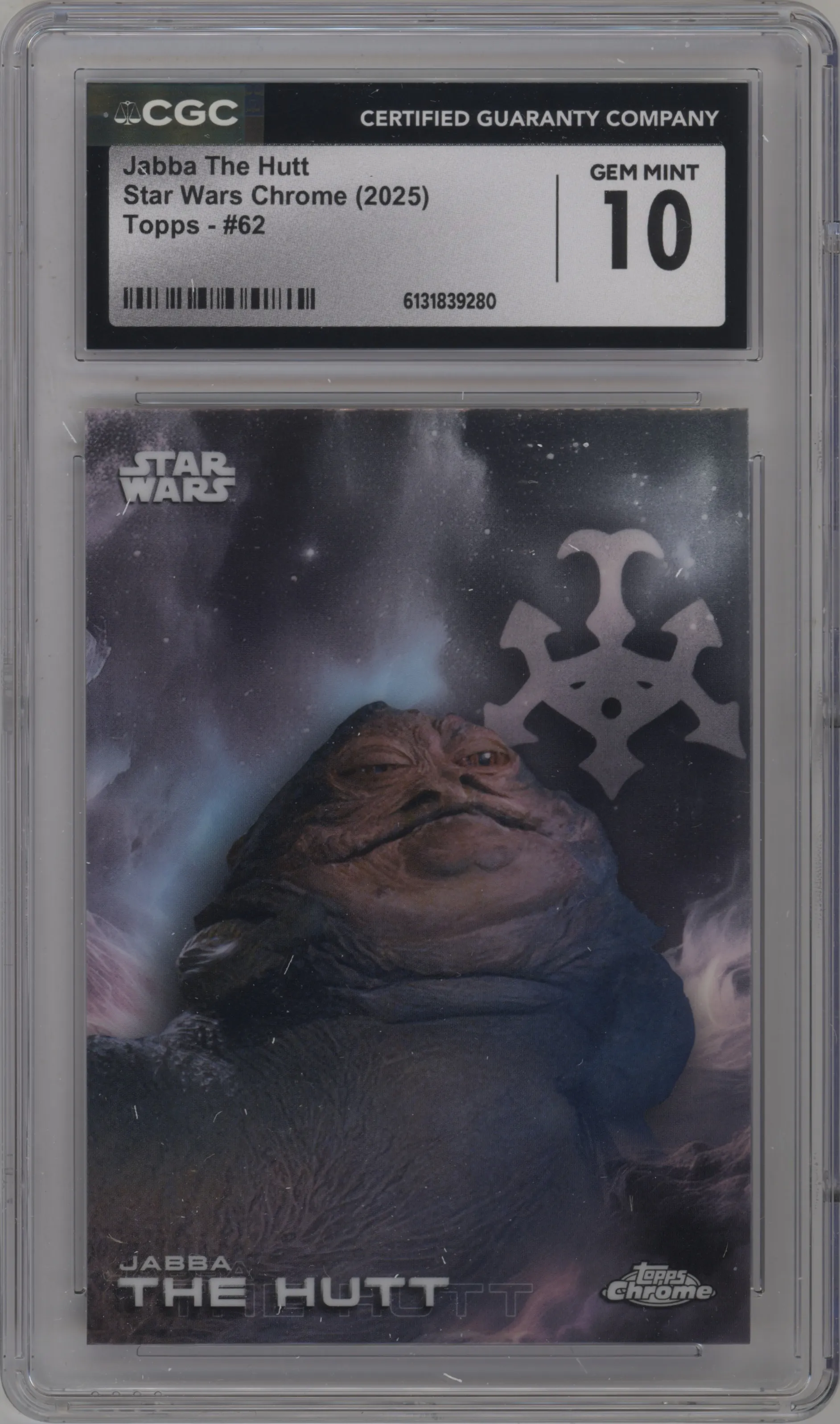 2025 Topps Chrome Star Wars Jabba The Hutt CGC 10