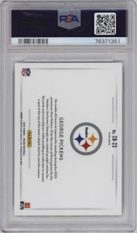 George Pickens from the 2022 Panini Prizm set graded by PSA and given an overall grade of 10.