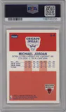 Michael Jordan from the 1996-97 Fleer Ultra set graded by PSA and given an overall grade of 9.