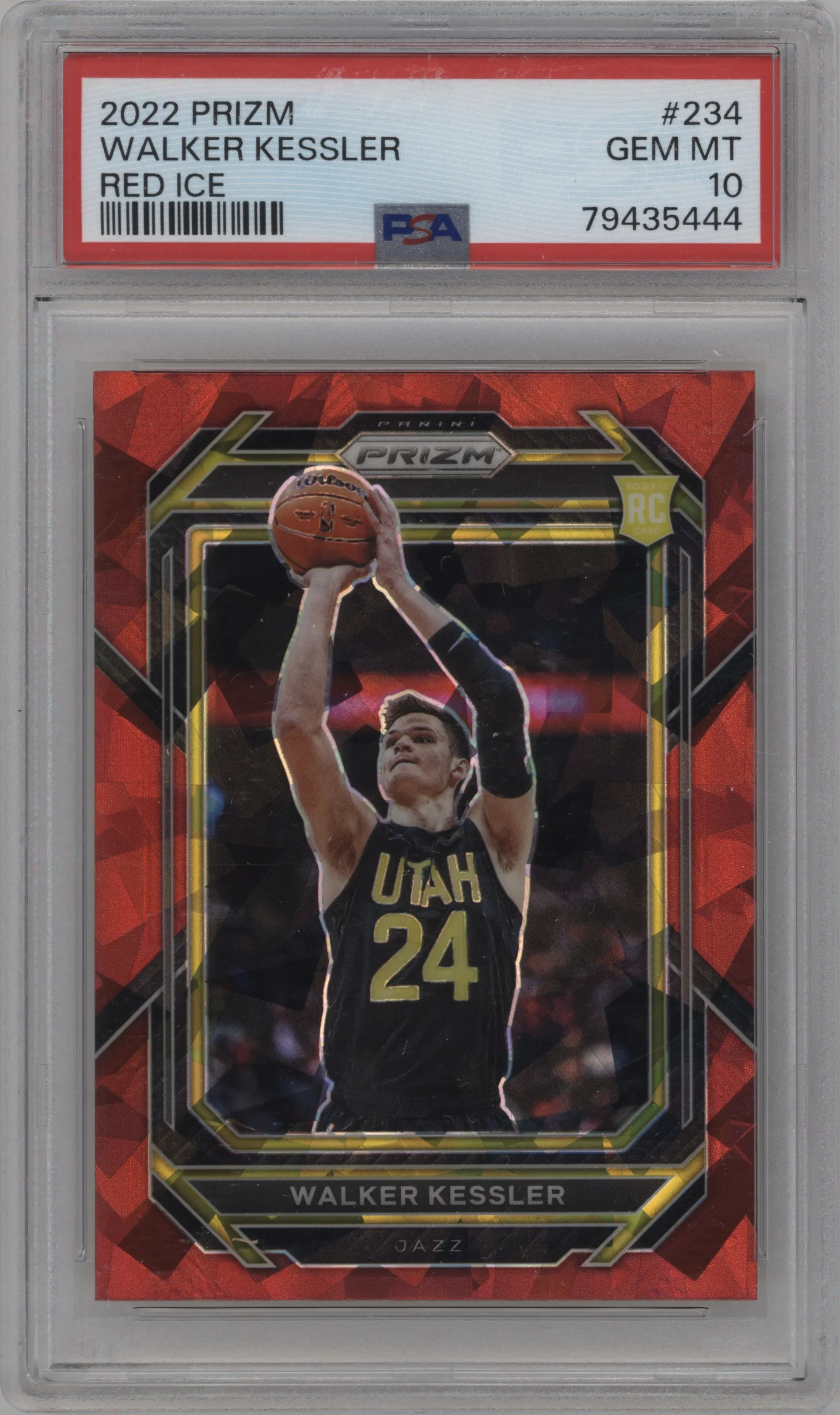 2022 Panini Prizm Walker Kessler Red Ice #234 PSA 10