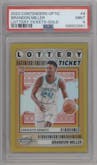 Brandon Miller from the 2023-24 Panini Contenders Optic set featuring a Gold parallel graded by PSA and given an overall grade of 9.