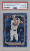 Jackson Holliday from the 2024 Bowman Chrome Sapphire set graded by PSA and given an overall grade of 10.