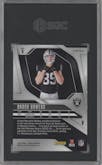 Brock Bowers from the 2024 Panini Prizm set featuring a Green Wave parallel graded by SGC and given an overall grade of 9.