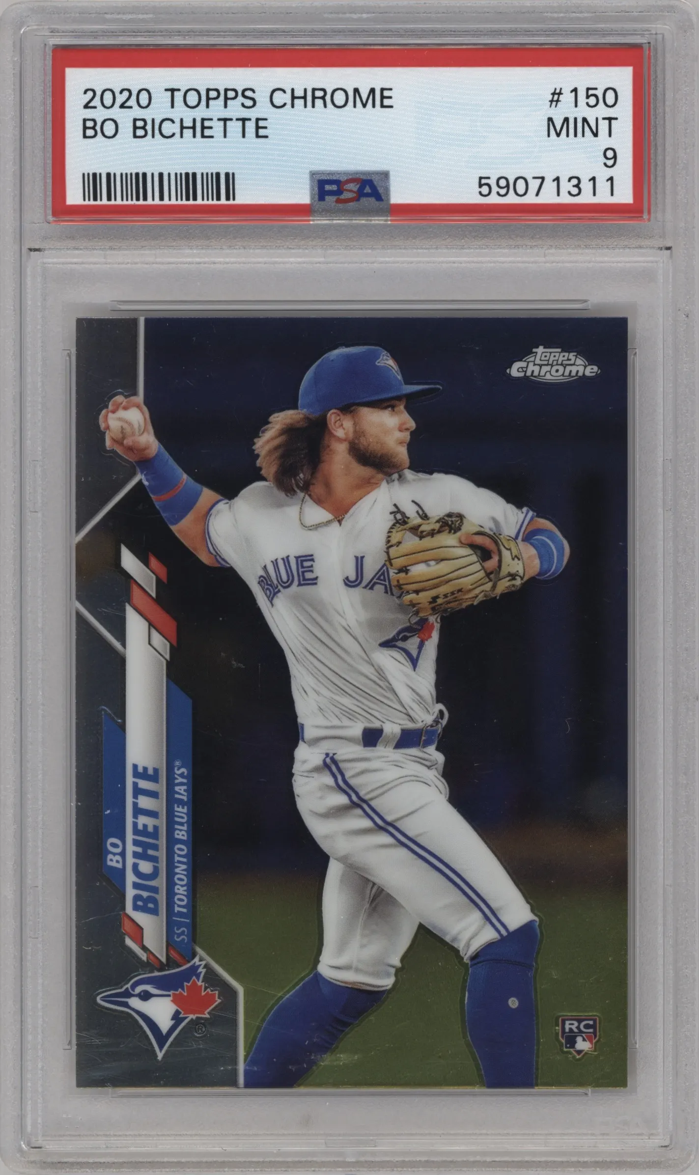 2020 Topps Chrome Bo Bichette #150 PSA 9