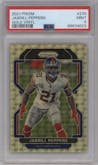 Jabrill Peppers from the 2021 Panini Prizm set featuring a Gold Vinyl parallel graded by PSA and given an overall grade of 9.