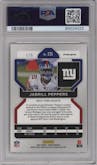 Jabrill Peppers from the 2021 Panini Prizm set featuring a Gold Vinyl parallel graded by PSA and given an overall grade of 9.