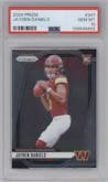 Jayden Daniels from the 2024 Panini Prizm set graded by PSA and given an overall grade of 10.