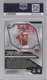 Jayden Daniels from the 2024 Panini Prizm set graded by PSA and given an overall grade of 10.