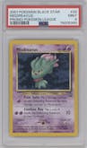 Misdreavus from the 2001 Pokemon set featuring a Pokemon League parallel graded by PSA and given an overall grade of 9.