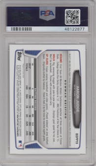 Aaron Judge from the 2013 Bowman Draft Picks & Prospects set graded by PSA and given an overall grade of 9.