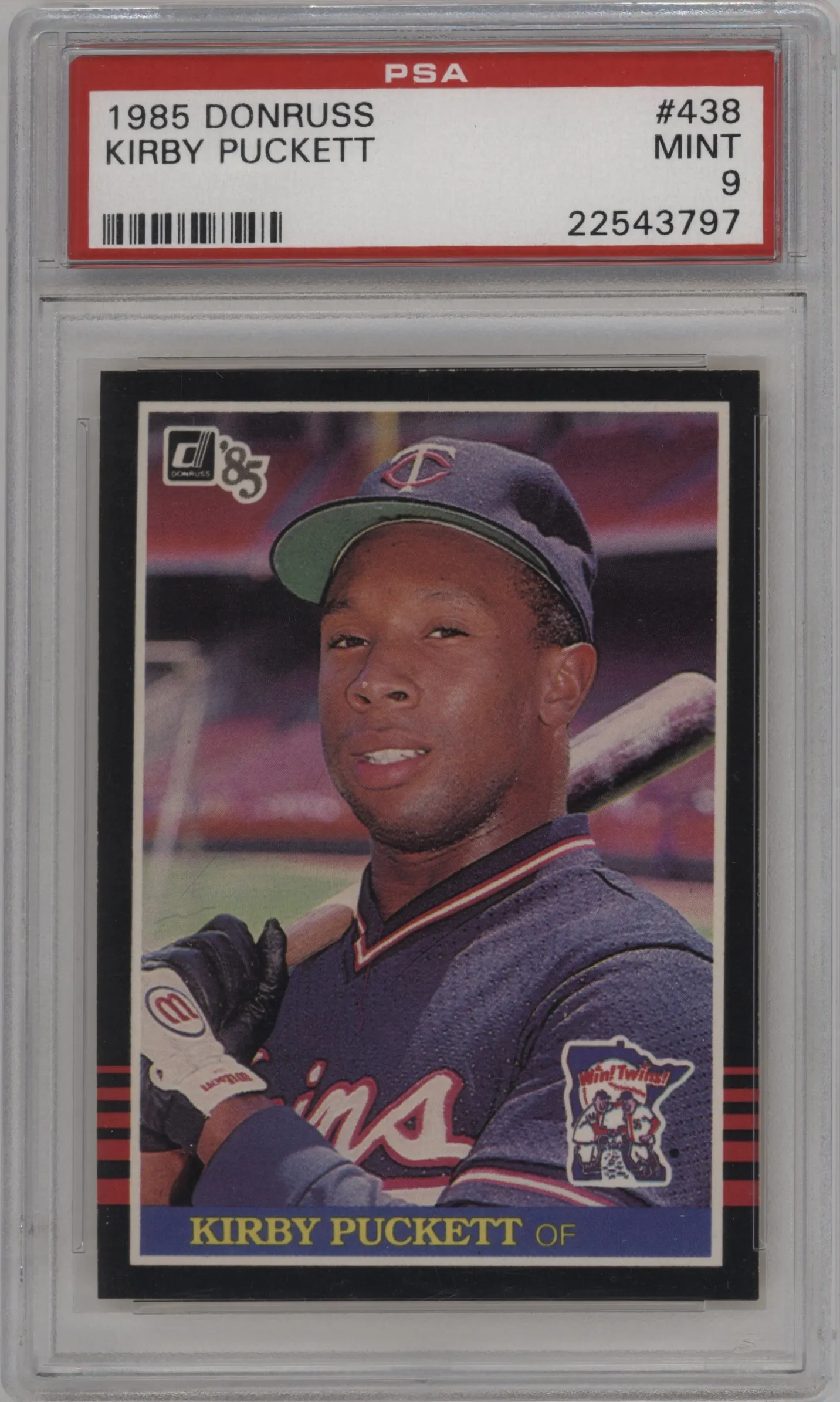 1985 Donruss Kirby Puckett #438 PSA 9