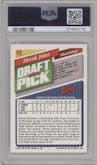Derek Jeter from the 1993 Topps set graded by PSA and given an overall grade of 8.