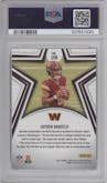 Jayden Daniels from the 2024 Panini Rookies & Stars set graded by PSA and given an overall grade of 10.