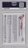 Jonathan India from the 2021 Topps Chrome Update  Sapphire set graded by PSA and given an overall grade of 10.